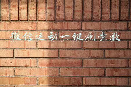 微信运动一键刷步数