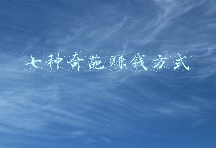七种奇葩赚钱方式