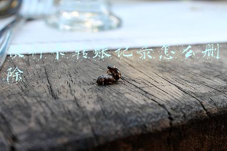 银行卡转账记录怎么删除