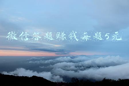 微信答题赚钱每题5元
