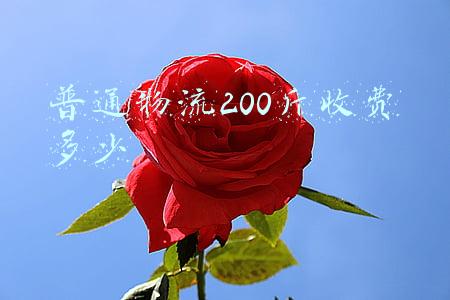 普通物流200斤收费多少