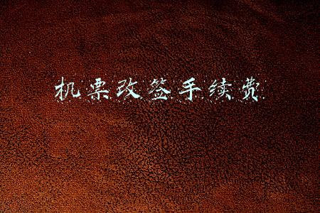 机票改签手续费