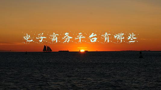 电子商务平台有哪些