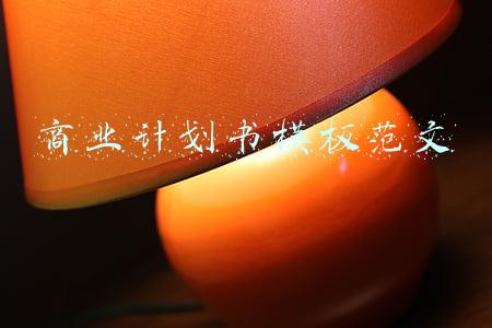 商业计划书模板范文