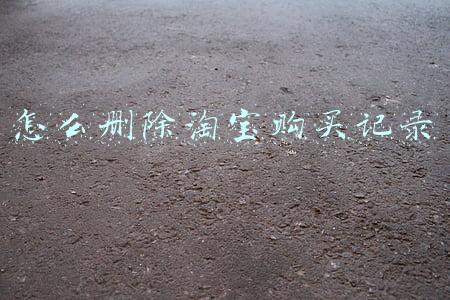 怎么删除淘宝购买记录