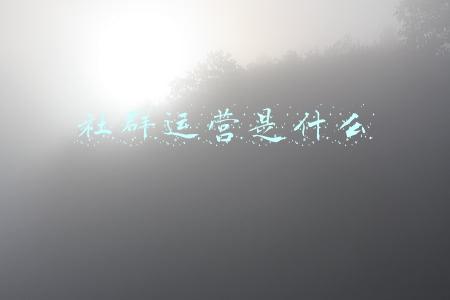 社群运营是什么