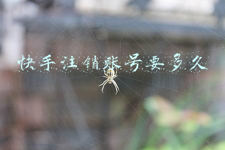 快手注销账号要多久