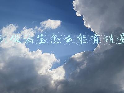 刚做淘宝怎么能有销量