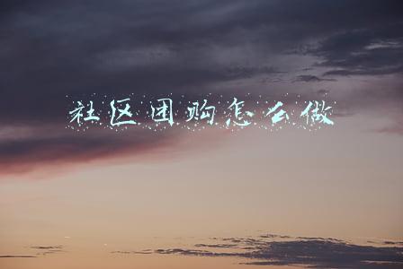 社区团购怎么做