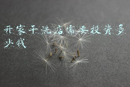 开家干洗店需要投资多少钱