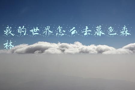 我的世界怎么去暮色森林