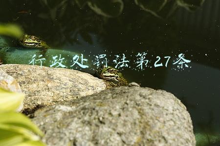行政处罚法第27条
