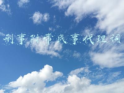 刑事附带民事代理词