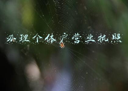 办理个体户营业执照
