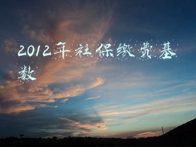 2012年社保缴费基数