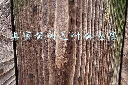 上市公司是什么意思