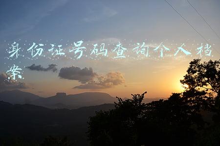 身份证号码查询个人档案