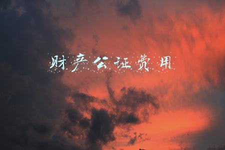 财产公证费用