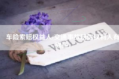 车险索赔权益人(交通事故赔偿权利人有哪些)