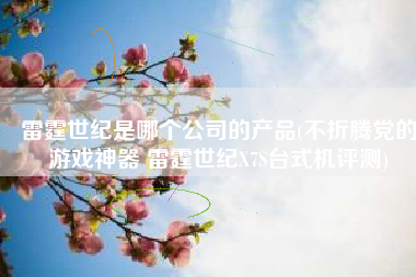 雷霆世纪是哪个公司的产品(不折腾党的游戏神器 雷霆世纪X7S台式机评测)