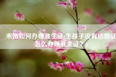 未婚如何办理准生证(生孩子没有结婚证怎么办理准生证？)